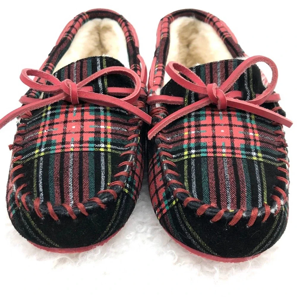 J Crew Crewcuts Stewart Tartan Moccasin Slippers